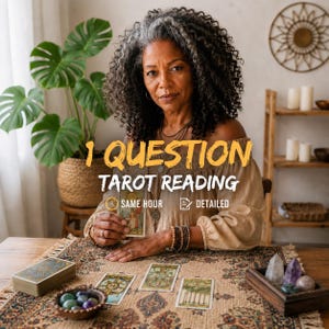 One Question Tarot Reading, Same Hour Response, Accurate Insights on Love, Career and Life, Yes or No Reading, Psychic Reading, 1 Question