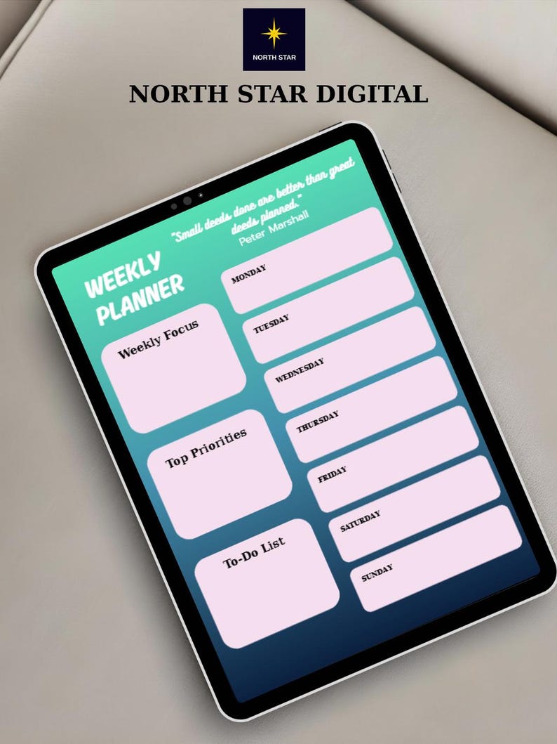 Weekly Rostrer Simple Weekly Planner Printable, Minimalist Weekly Schedule Template, 7 ...