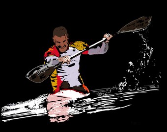 Kayak Shirt, Whitewater Paddler Gift, Canoeing Tee, Gildan 5000 Heavy Cotton, Outdoor Adventure Clothing, River Sports Apparel