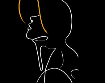 Minimalist Woman Hat Shirt, Line Art Design, Aesthetic Elegant Tee, Modern Gift for Women, Casual Chic Apparel
