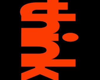 THINK" T-Shirt Neon Orange Typography | Black Minimalist Streetwear Shirt, Unisex Graphic Tee, Aesthetic Urban Clothes, Creative Gift