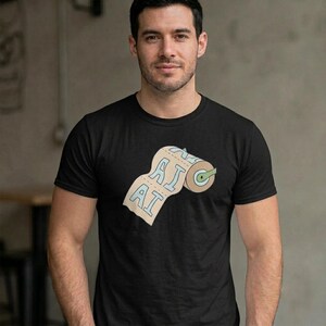 Funny AI Toilet Paper Tee | Artificial Intelligence Humor Shirt | Programmer Tech Joke T-Shirt | Geeky IT Nerd Gift Unisex Cotton