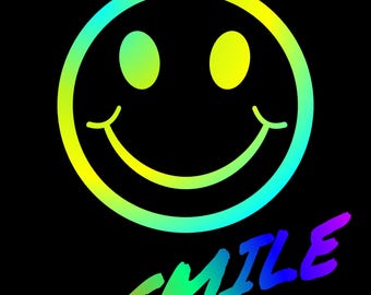 Life Hack Smile Shirt, Y2K Smiley Face Tee, Retro Gradient Apparel, Positive Quote Top, Cute Casual Streetwear