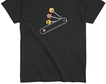 Swiss Army Knife Tee, Funny Emoji Shirt, Gildan 5000 Unisex Graphic Shirt, Aesthetic Streetwear, Cool Gift for Friends, Casual Tee