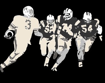 Vintage American Football-shirt, retro spelersdesign, Gildan 5000 unisex grafisch T-shirt, cadeau voor sportfans