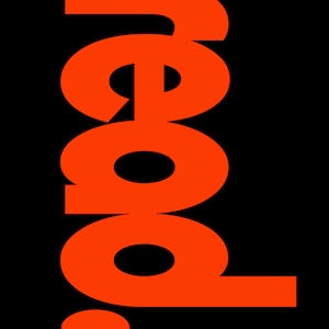 Puede incluir: Un dise&ntilde;o gr&aacute;fico que presenta la palabra "pool" escrita en una fuente sans-serif naranja brillante y negrita sobre un fondo negro s&oacute;lido. Las letras est&aacute;n apiladas verticalmente, con la palabra orientada de lado, de arriba a abajo.