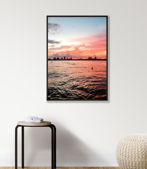 Sunset over the Hudson River, NYC