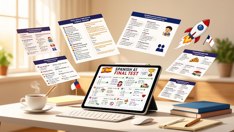 Buntes Spanisch A1 PDF Arbeitsbuch mit interaktiven Lernaktivitäten und Sofort-Download Bild 5