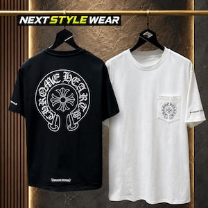 Vintage Cross Graphic T-Shirt, Oversized Cotton Streetwear Tee, Back Print Pocket Top