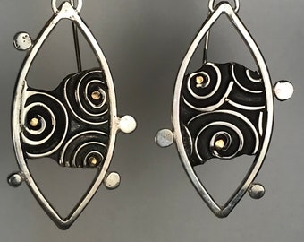 Fused Swirl Earrings