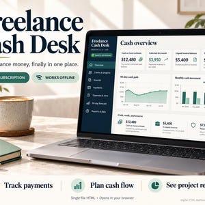 Freelance Finance Dashboard, Offline Invoice, Cash Flow and Project Tracker HTML