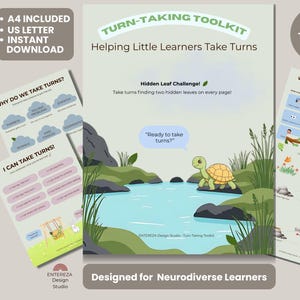 Turn Taking Toolkit Printable | Social Skills Activity | Visual Supports for Waiting & Sharing | Autism Classroom Resource | SEL PDF