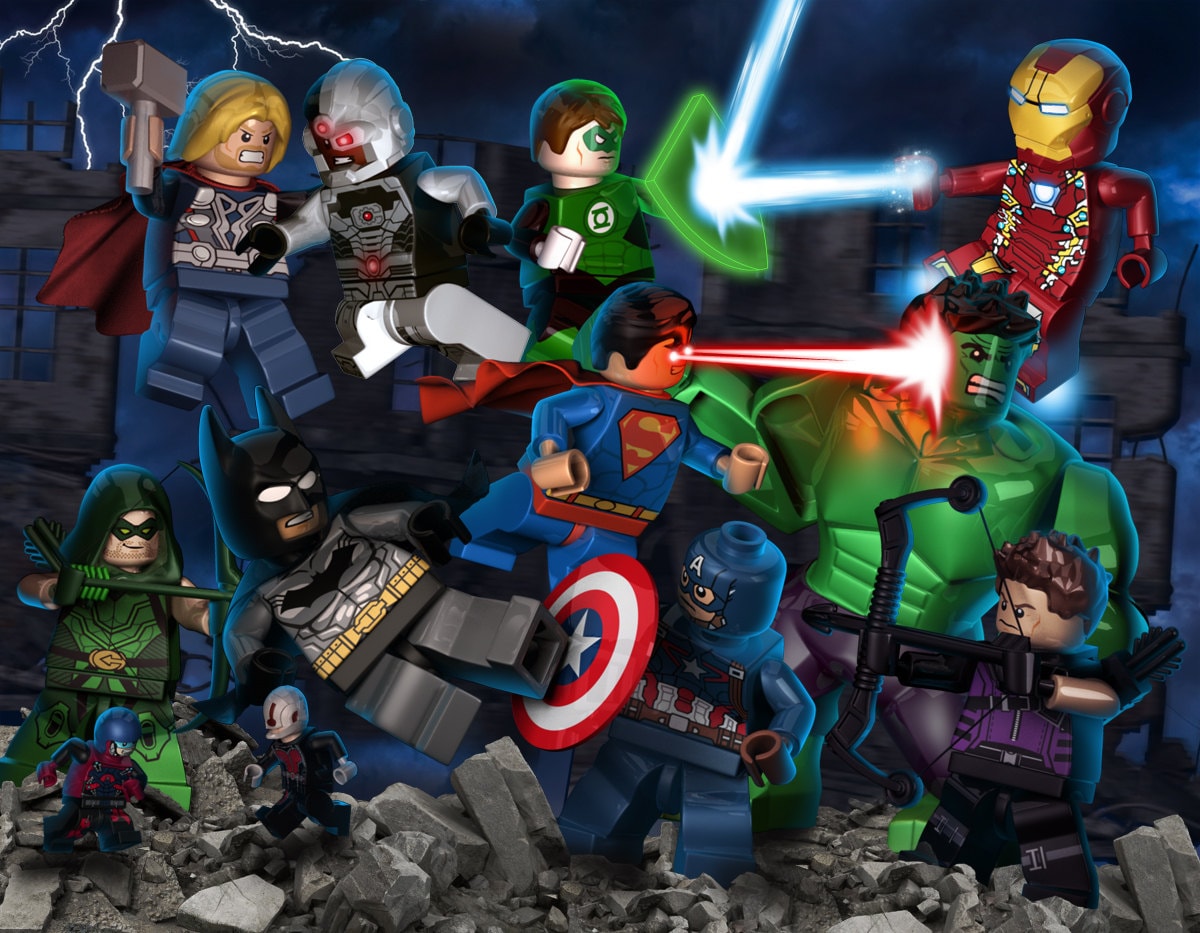 Lego Avengers vs Lego Justice League Poster | Etsy