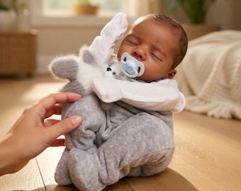 CHAREX Realistic Reborn Baby Doll Black 18 Inch African American Boy Poseable Soft Body Doll