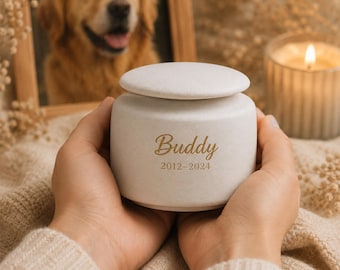 Personalized Pet Urn, Dog Urn With Name, Pet Memorial Keepsake, Urn For Dog Ashes, Pet Loss Gift, Sympathy Gift, Loving Pet Memory