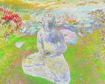 My Buddha Print, Canvas Print,  Greeting or Note Card