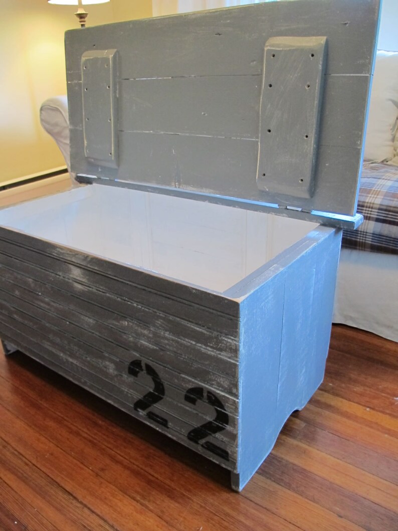 Rustic Wood Coffee Table Reclaimed Storage Trunk