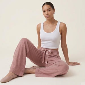Wide Leg Lounge Trousers Sewing Pattern PDF | Drawstring Pants Easy Sew | Womens Comfy Pants Beginner Friendly Download
