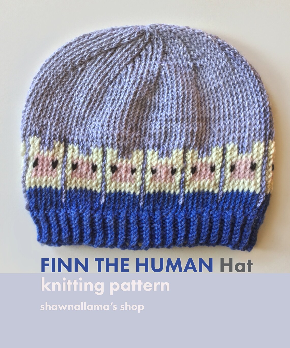 Knitting Pattern Finn the Human Hat Adventuretime Knitted Etsy
