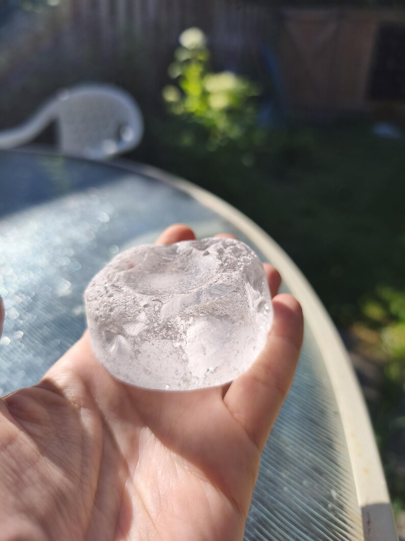 Sea glass ring dish, big white chunk of natural Toronto beach glass image 15