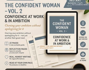 The Confident Woman Vol 2 - Confidence at Work and Ambition PDF Ebook | Instant Download | Career Growth Gift