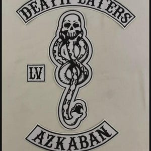 Death Eaters Of Azkban Jacket Patches Iron On Sew On Jacket & Vest Patch Large size
