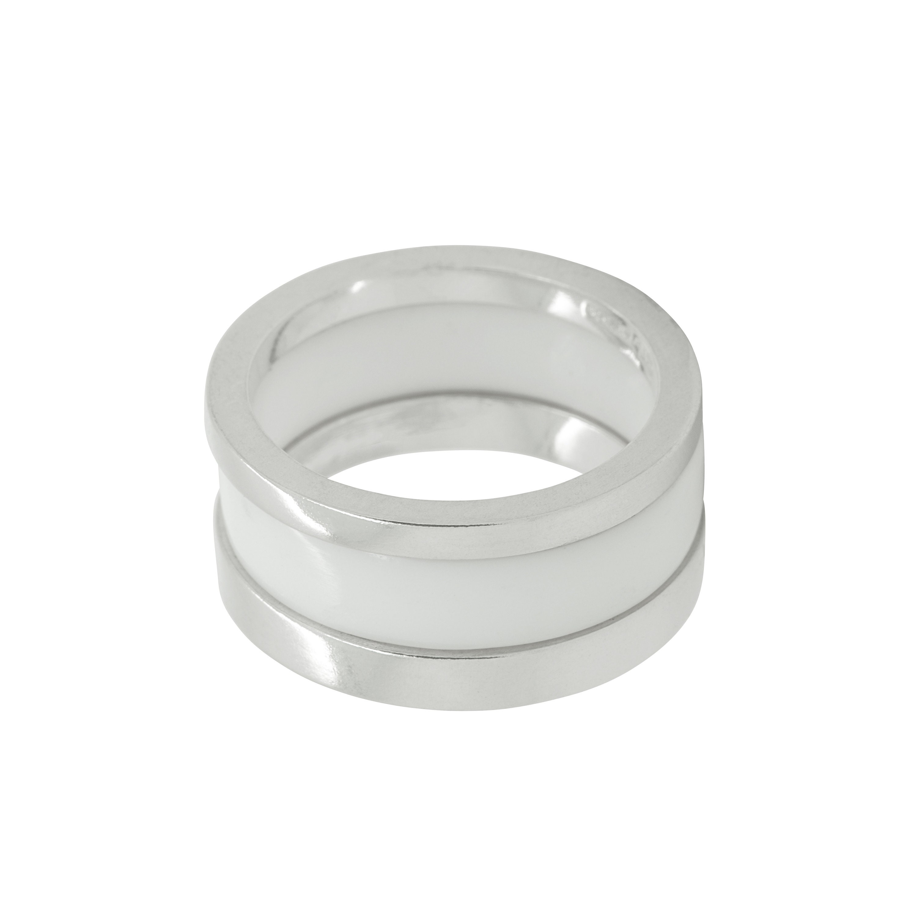 Stackable Rings Geometric Round Silver Rings Colourful Acrylic Insert ...