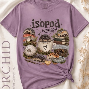 Comfort Colors® 1717 Isopod T-Shirt, Bug Lover Tee, Cottagecore Graphic T Shirt, Roly Poly Shirt, Oddities Nature Lover Gift