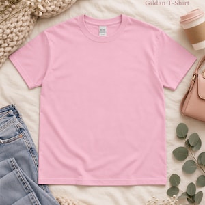 Gildan 5000 Blank T Shirt, Heavy Cotton Unisex Tee, Plain Crew Neck Shirt, Solid Color Basic Tee, Physical Shirt for Men Women