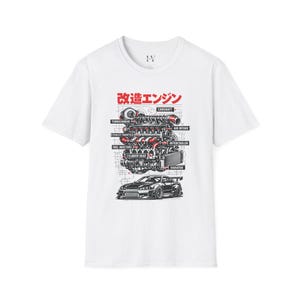 JDM Blueprint T Shirt, Japanese Tuner Car, Turbo Engine Diagram, Mechanic Gift, Car Enthusiast