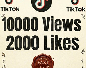 10000 TikTok Ansichten + 2000 TikTok Likes | TikTok Werbung | Social Media-Wachstum | TikTok Engagement Boost | TikTok Marketing