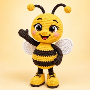 Schema PDF per amigurumi a forma di ape / Tutorial all'uncinetto ape / Download digitale immediato