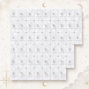Juego de Mahjong Astrológico, Juego de Mahjong Americano de Lujo, Fichas de Acrílico Blanco Perla, Diseño del Zodíaco Celestial, Regalo Único para Amantes del Mahjong imagen 2