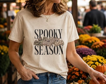 Spooky Season T-Shirt | Halloween Pumpkin Lace