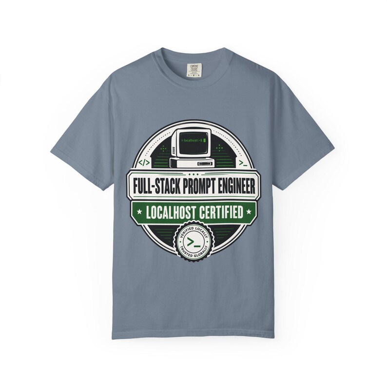 Full-Stack Prompt Engineer Professional T-Shirt | Retro Computer Abzeichen Bild 10