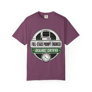 Full-Stack Prompt Engineer Professional T-Shirt | Retro Computer Abzeichen Bild 13