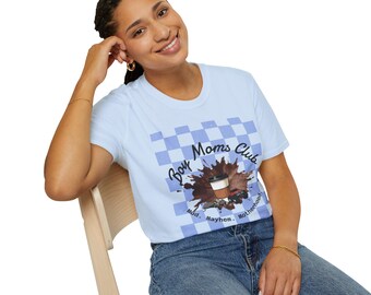 Retro Kassette Moms Club Shirt | Vintage Junge Mama T-Shirt | 90er Jahre Mama Geschenk | Schachbrett Mom Shirt