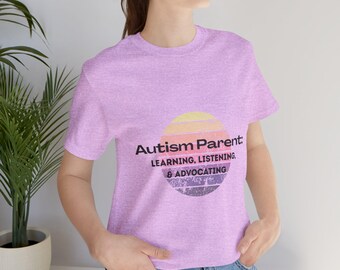 Autismus Eltern Kreis Regenbogen Shirt | Lernen Zuhören Befürworten T-Shirt | Geschenk für Eltern