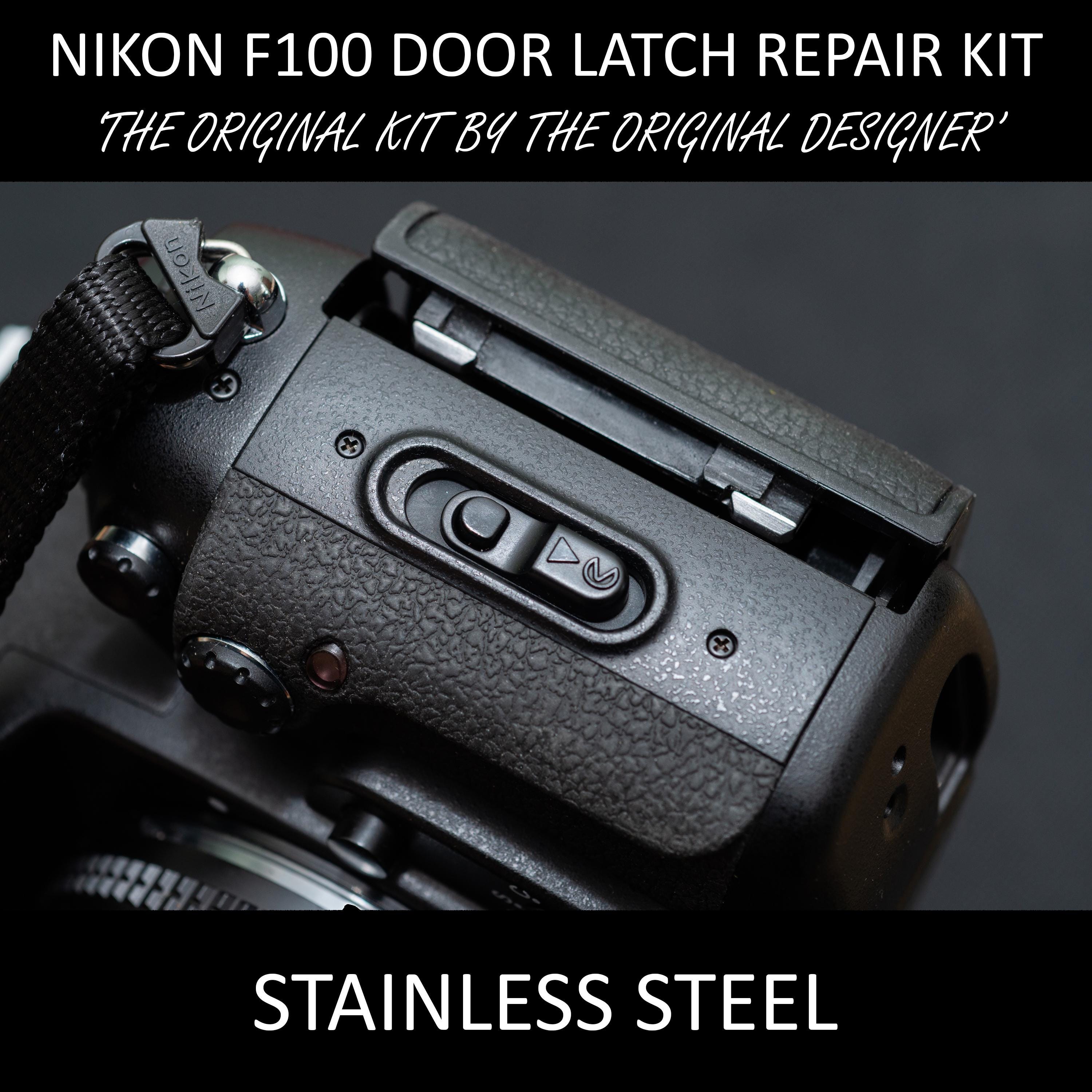 Nikon F100 Back Film Door Broken Latch Metal Repair Kit - Stainless Steel