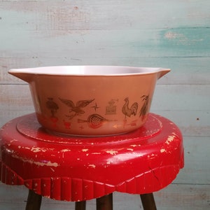 Braun Bronze Gold Pyrex große Auflaufdose Mischschale Americana Cinderella Federal