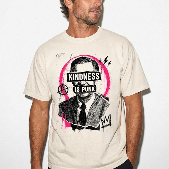Kindness Is Punk Comfort Colors T-Shirt, Retro Grunge Graphic Tee