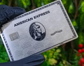 Custom Amex Platinum Card Replica, Engraved Stainless Steel Novelty Card.