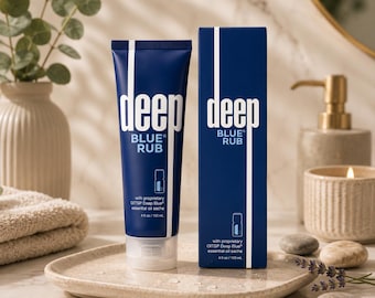 Deep Blue Rub Cream: Soothing Muscle Relief with Essential Oils (120ml).
