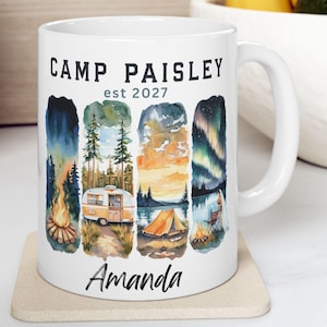 Bachelorette Mug: Camp Bachelorette Personalized Gift, Bridal Party Favor, Camping Bachelorette, 11oz Mug, 15oz Mug, Bachelorette Party Mug