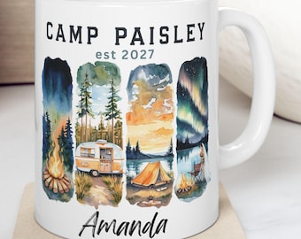 Bachelorette Mug: Camp Bachelorette Personalized Gift, Bridal Party Favor, Camping Bachelorette, 11oz Mug, 15oz Mug, Bachelorette Party Mug