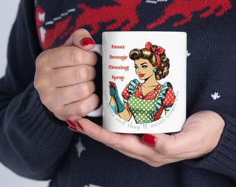 Mug 1950s Housewife Sassy Retro Housewife Mug, Mock Ad Design, Mother's Day Gift, Birthday Gift, Christmas Gift, Printed Both Sides