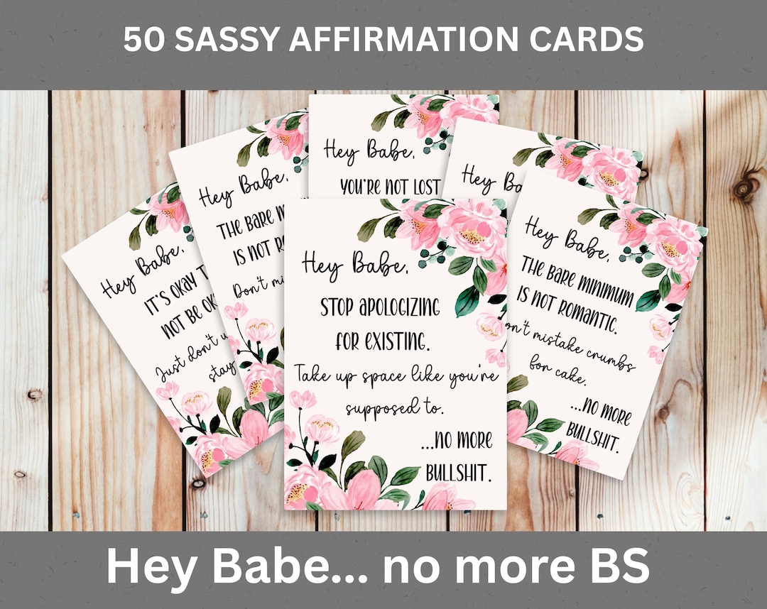 Sassy Notes Snarky Affirmation Cards for Women: Sassy Notes for Self-love, 50 ...