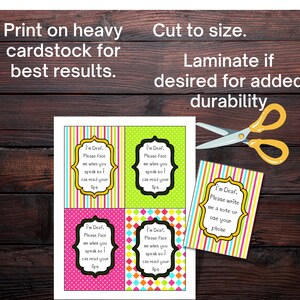 Printable Deaf Communication Cards: I #39 m Deaf Accommodation Requests Printable Deaf Communication Cards: I #39 m Deaf Accommodation Requests