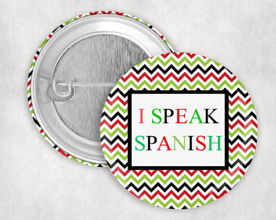 I Speak Spanish Pin ESL Button I Speak Spanish Button Etsy