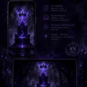 Dark Academia Mobile, Gothic Wallpaper Bundle | PDF | 33 2:3 Designs, Forest Glowing Eyes, Fantasy Art